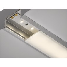 Diffuser Cover Replacement for Aluminium Profiles Loox Protruding for push fitting Milky finish