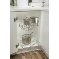 Carousel Set Chrome Wire Half Circle for Min. Door Width 420 mm Suitable for 900 mm cabinet For minimum door width 420 mm