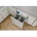 Pull Out Waste Bin for Cabinet Width 600 mm Vauth-Sagel VS ENVI Space Pro 1 x 21 l & 1 x 39 l bins - Silver grey