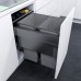 Pull Out Waste Bin 400 mm Vauth-Sagel VS ENVI Space XX Pro S / Pro With synchronised over extension runners For cabinet width 400 mm depth 476 mm 1x 44 litres - silver