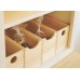 Storage Box Clear Lacquered European Oak Set of 4 boxes