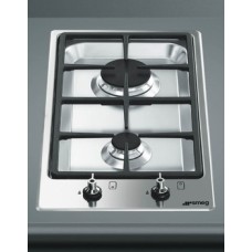 Hob Gas Ultra Low Profile Domino 310 mm Smeg Classic PGF32G - Stainless steel