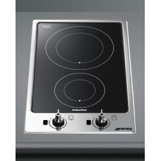 Hob Induction Ultra Low Profile Domino 310 mm Smeg Classic PGF32I-1 - Stainless steel
