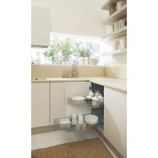 Carousel Set Chrome Wire Slide Out Half Circle for Min. Door Width 400 or 450 mm For minimum door width 450 mm