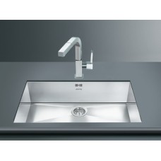 Sink Single Bowl Smeg Quadra VSTQ72-2 Stainless steel sink under mount