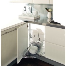 Carousel Set Chrome Wire Half Circle for Min. Door Width 400 or 450 mm For minimum door width 400 mm