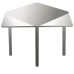 Drop Leaf Table Fitting TKB for Extending Tables Silver anodised aluminium