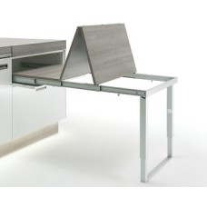 Pull-out table and folding fitting with folding table leg PARTY for standard cabinet width 1200 mm