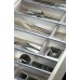 Cutlery Tray Set for Blum Tandembox Ninka Cuisio  For cabinets with 15/16 or 18/19 mm board thickness (variable soft edges) For drawer depth 450 mm for cabinet width 300 mm frosted white