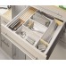 Plastic Cutlery Insert for Nominal Depth 500 mm for Cabinet Width 300-1000 mm With horizontal cutlery compartments Size 45/60 for cabinet width 450 mm