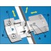 Exposed Axle Hinge 270/240° with 5 mm Exposed Axle for Thin Doors Shallow design Overlay 7.0 mm 13/19 mm side wall thickness for side/centre panel mounting