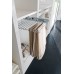 Pull Out Trouser Holder Under Mounted Off Centre Fitting Full extension ball bearing runners Silver epoxy coated steel finish