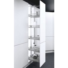 Pull Out Larder Unit Premea Grey Solid Base Wire Baskets VS TAL Larder For cabinet width 300 mm installed height 1200-1450 mm 4 baskets included