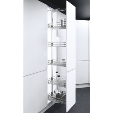Pull Out Larder Unit Saphir Mesh Chrome Wire Baskets VS TAL Larder For cabinet width 300 mm installed height 1200-1450 mm 4 baskets included