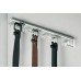 Belt Rack for 7 Belts Aluminium rail with plastic rack White hooks