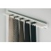 Tie Rack for 28 Ties Aluminium rail with plastic rack White hooks