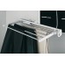 Pull out Rails for Ties Trousers and Skirts Aluminium rail with plastic rack/clips White rack