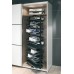 Shoe Rack Extending and Rotating for Tall Cabinets Black finish frame