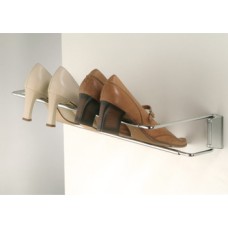Shoe Rack Width Adjustable 480-750 mm Steel and plastic Chrome plated rail grey fixing components