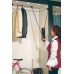 Pull Down Wardrobe Rail for Internal Wardrobe Width 870-1190 mm For mounting on side panel Nickel plated/black finish