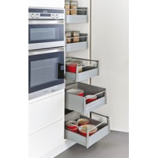 M-Stax Larder Unit with Drawers Soft Close 35 kg Matrix Box P For 500 mm cabinet width 1 x standard 4 x pan anthracite
