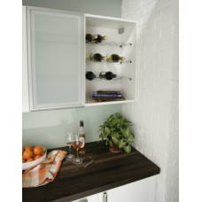 Wine Rack Single Shelf Chrome Wire for Cabinets For cabinet width 150 mm width 112 mm stores 1 bottle