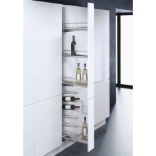 Pull Out Unit with Baskets and Wine Rack for 150 mm Cabinet VS WIRO Chrome