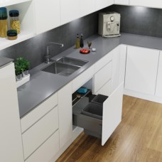 Pull Out Waste Bin VS ENVI Space S For cabinet width 600 mm 2x 15.5 litres