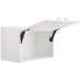 Single Door Flap Fitting Complete Set Free Space 1.11 90° or 107° opening angle Model F white