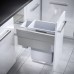 Pull Out Waste Bin Euro-Cargo Hailo With soft close For cabinet width 400 mm light grey