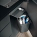 Swing Out Waste Bin Single for Hinged Door Cabinets VS ENVI For cabinet width 450 mm 1 x 15.5 litres lava grey
