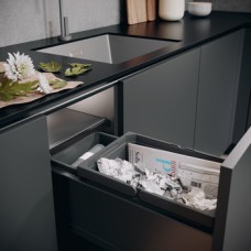 Pull Out Waste Bin 300 mm Vauth-Sagel VS ENVI Space XX Pro S / Pro With synchronised over extension runners For cabinet width 300 mm depth 476 mm 1x 32 + 1x 1.2 litres - lava grey