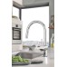 Mixer Tap Single Lever Pull Out Spray C-Spout Grohe Vento Polished chrome Grohe model 30 438 000