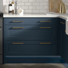 Shaker Drawer Front Matt Midnight Blue Aspekt York Drawer / bridge door 355 x 496 mm