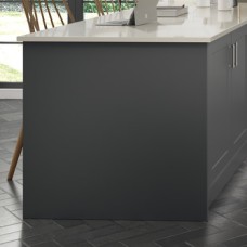 End Panel Matt Slate Grey Aspekt York Base end panel 900 x 650 mm