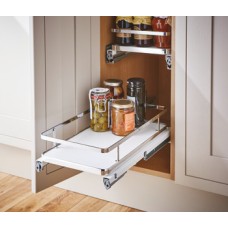 Pull Out Basket Set Full Extension For cabinet width 300 mm basket width 264 mm Chrome/White