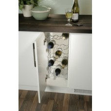 Wine Rack Five Tier Chrome Wire for Base Cabinets For cabinet width 300 mm width 256 mm stores 15 bottles