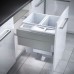 Pull Out Waste Bin Euro-Cargo Hailo With soft close For cabinet width 600 mm light grey