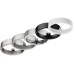 Round Bezel Ø 66.5 mm for Loox LED 2020 2047 2048 3038 3039 Zinc alloy Stainless steel coloured