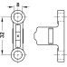 Front Fixing Brackets for Matrix Box P Standard Drawers For screw fixing