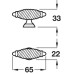 Knob Zinc Alloy 65 x 22 mm Twister Antique pewter