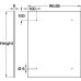 Splashback Clear Crystal Glass 6 mm toughened glass Width 595 mm