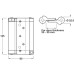 Spring Hinge Double Action 125 x 85 mm Steel Silver lacquered
