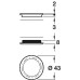 Inset Handle Brass Ø 43 mm Epte For glass doors Polished nickel plated