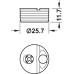 Recessed Connecting Fitting with Pre-Mounted Tightening Element Tofix for wood thickness: 18–26 mm For wood thickness: 18-26 mm white