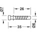 Connecting Bolt for Ø 5 mm Drill Hole with Special Thread Bright