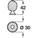 Knob Zinc Alloy Ø 30 mm Twister Antique pewter