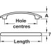 Bow Handle Zinc Alloy Fixing Centres 64-288 mm Hudson Polished chrome fixing centres 160 mm
