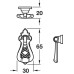 Drop Handle Zinc Alloy 30 mm Caxton Bronzed and brushed