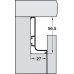 Profile Handle for Fixing between Worktop and Door or Drawer Gola System B Plus Silver anodised length 4.1 m